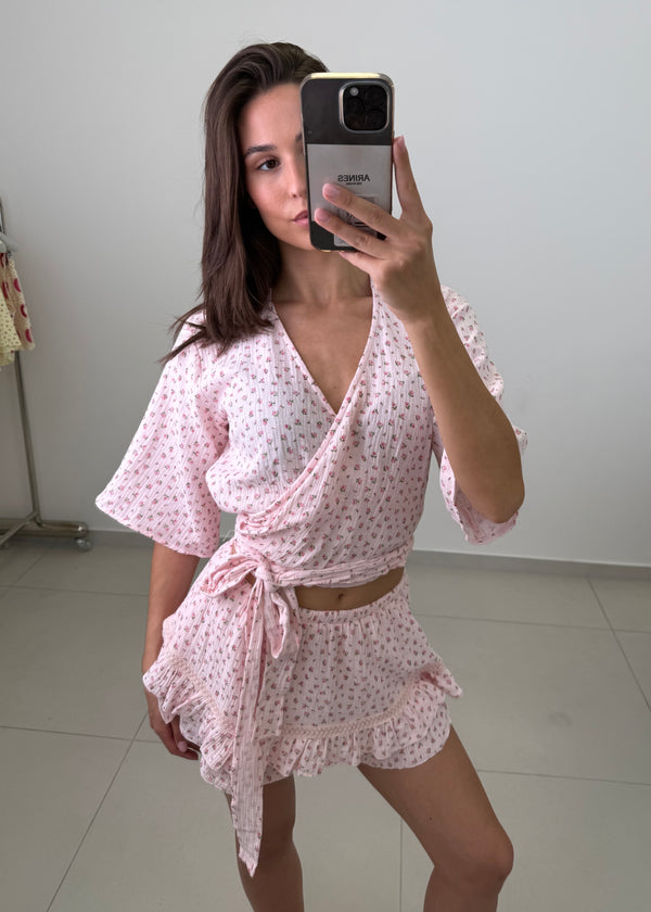 MUSSELIN BLÜMCHEN SKORT