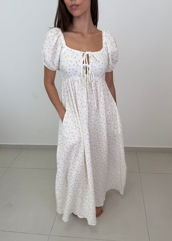 MUSSELIN KLEID BLÜMCHEN